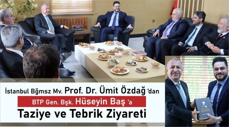 Ümit Özdağ’dan BTP liderine ziyaret -İç, dış ve ekonomik gelişmeler değerlendirildi
