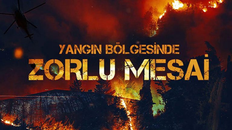 TRT Haber ekibi alevlerin ortasında kaldı