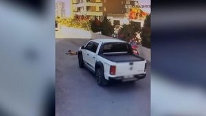 Mersin’de bir sürücü yerde yatan köpeğin üzerinden geçti