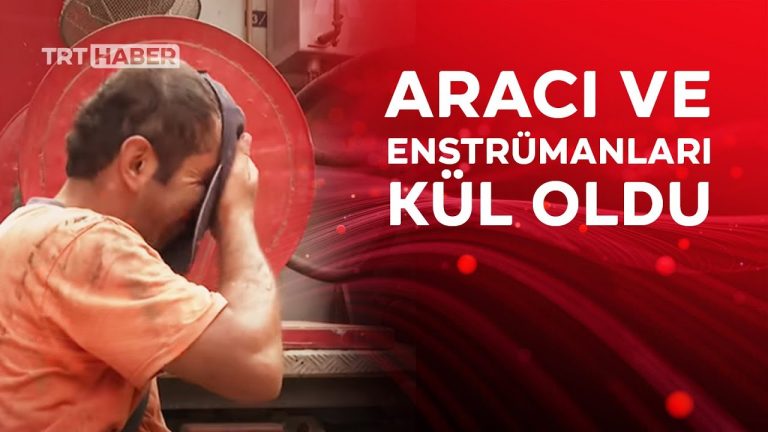 Orman işçisinin hem aracı hem enstrümanları kül oldu