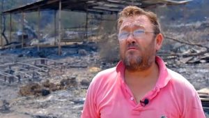 Yangında hayvanlarını ve ekinini kaybeden çiftçi: Devletimiz yaraları saracak