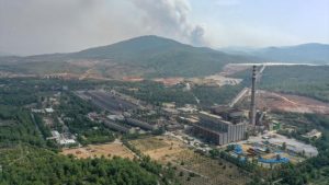 Termik santralde yangın nöbeti