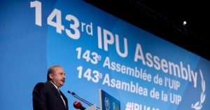 TBMM Başkanı Şentop, PAB 143. Genel Kurulunda konuştu