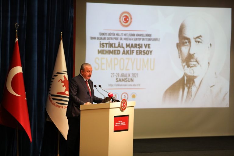 TBMM Başkanı Şentop, Samsun’da “İstiklal Marşı ve Mehmet Akif Ersoy Sempozyumu’nda konuştu