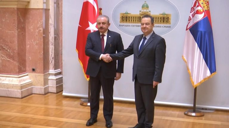 TBMM Başkanı Şentop’un, Sırbistan Ulusal Meclis Başkanı Daçiç ile ortak basın toplantısı