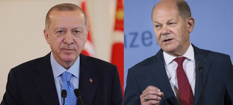 Cumhurbaşkanı Erdoğan, Almanya Başbakanı Scholz ile görüştü