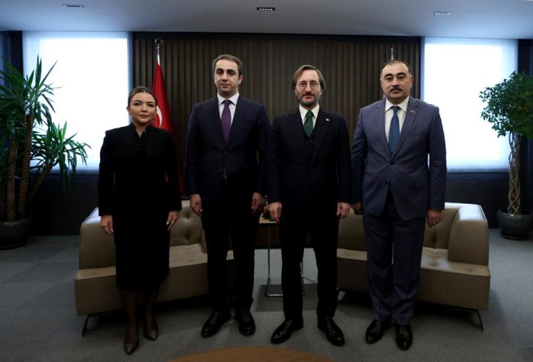 İletişim Başkanı Altun, Azerbaycan Cumhuriyeti STK Devlet Desteği Ajansı Başkan Yardımcısı Guliyev ile görüştü