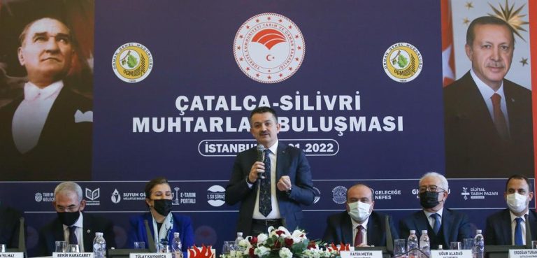 Tarım ve Orman Bakanı Dr. Bekir Pakdemirli Çatalca’da muhtarlarla bir araya geldi
