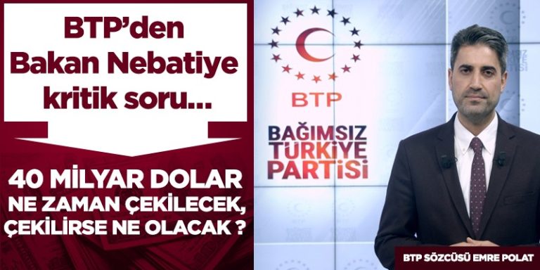 Bağımsız Türkiye Partisi (BTP) ve Hazine ve Maliye Bakanı Nurettin Nebati