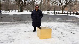 Central Park’ta milyonlarca dolar değerinde saf altın küp sergileniyor