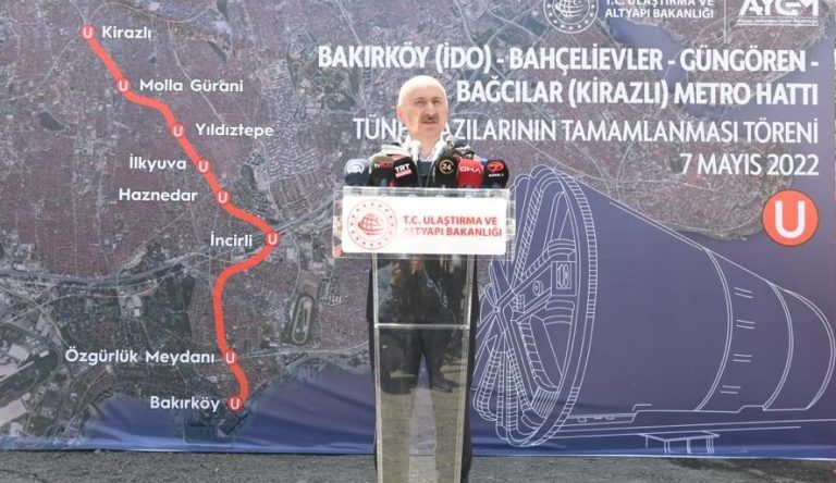 Bakan Karaismailoğlu, Bakırköy – Kirazlı Metro Hattı’nda tünel kazı çalışmaları tamamlandı