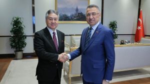 Cumhurbaşkanı Yardımcısı Oktay, Kırgızistan Dışişleri Bakanı Kulubayev’i kabul etti