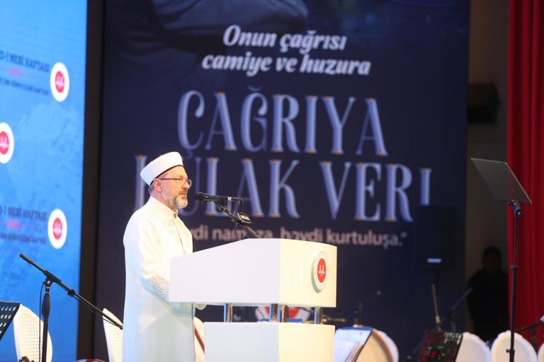 Diyanet İşleri Başkanı Erbaş: “Peygamber Efendimizin kutlu çağrısını, davet ve irşat yöntemini onun örnekliğinde yeniden tefekkür edelim istiyoruz”