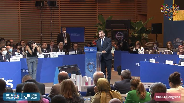 Balıkesir Büyükşehir Belediye Başkanı Yücel Yılmaz, UCLG Dünya Kongresi’nde konuştu