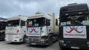 Azerbaycan ve Gürcistan’dan gelen 80 yardım tırı Sarp Sınır Kapısı’ndan giriş yaptı