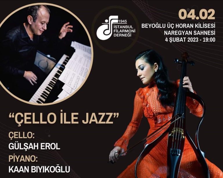 İstanbul Filarmoni Derneği konser sezonunda, Gülşah Erol ve Kaan Bıyıkoğlu’nun ‘Çello ile Jazz’ konseri…