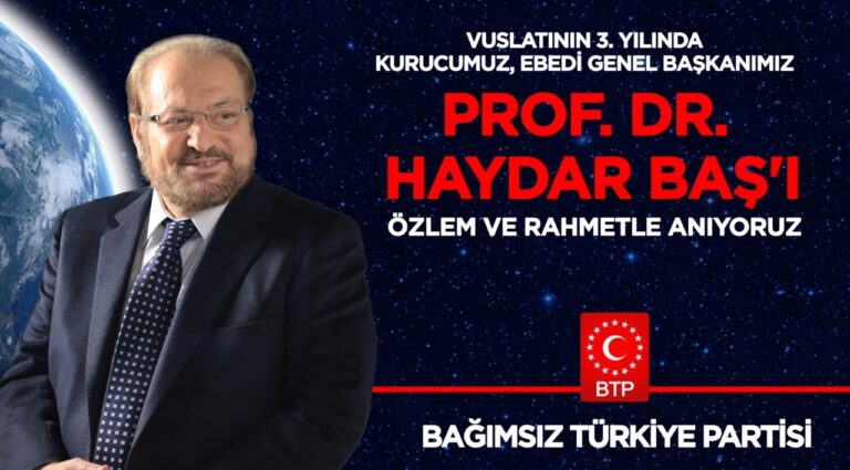 Prof. Dr. Haydar Baş için bugün tüm yurtta ve yurtdışında anma programları düzenlenecek