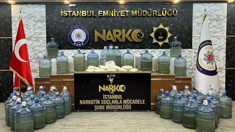 İstanbul’da 780 kilo sıvı metamfetamin ele geçirildi