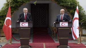 Cumhurbaşkanı Erdoğan, KKTC Cumhurbaşkanı Tatar ile ortak basın toplantısı düzenledi