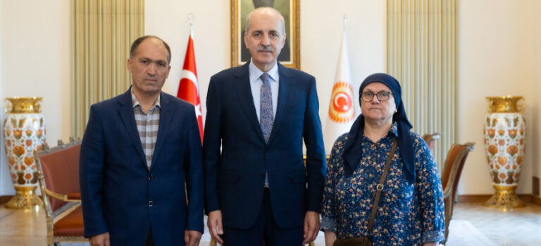 TBMM Başkanı Kurtulmuş, şehit Şenay Aybüke Yalçın’ın anne ve babasını kabul etti