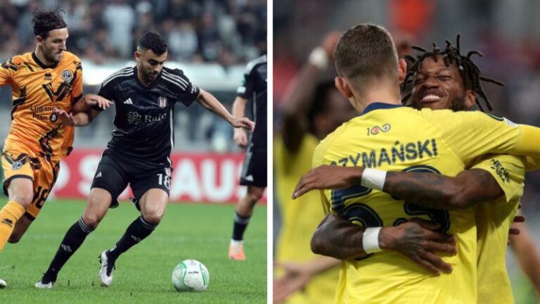 Konferans Ligi gruplarında ikinci maçlar: Beşiktaş sahasında mağlup, Fenerbahçe deplasmandan üç puanla döndü