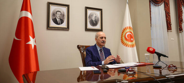 TBMM Başkanı Kurtulmuş, “İsrail’in işlediği savaş suçlarına karşı bütün dünya kamuoyunun dikkatini çekmek zorundayız”