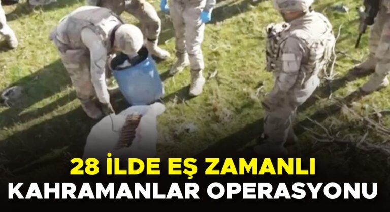 28 ilde Kahramanlar Operasyonu: Çok sayıda mağara ve sığınak imha edildi