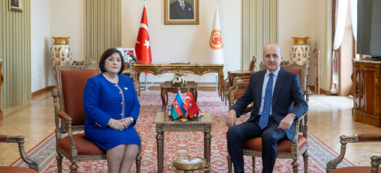 TBMM Başkanı Kurtulmuş, Azerbaycan Milli Meclis Başkanı Sahiba Gafarova ile görüştü