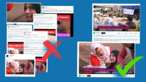 Cumhurbaşkanlığı İletişim Başkanlığı Dezenformasyonla Mücadele Merkezi’nden, “Filistinliler sahte videolar üretiyor” iddiasına yalanlama