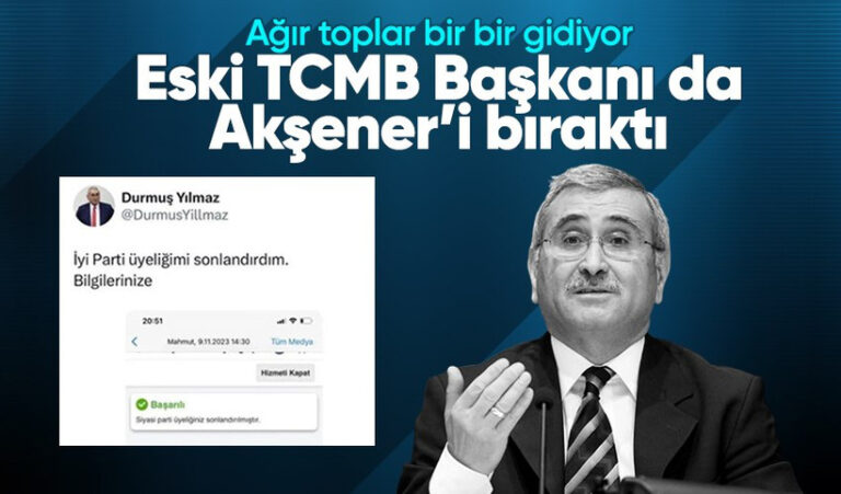 Eski TCMB Başkanı Durmuş Yılmaz, İyi Parti’den ayrıldı