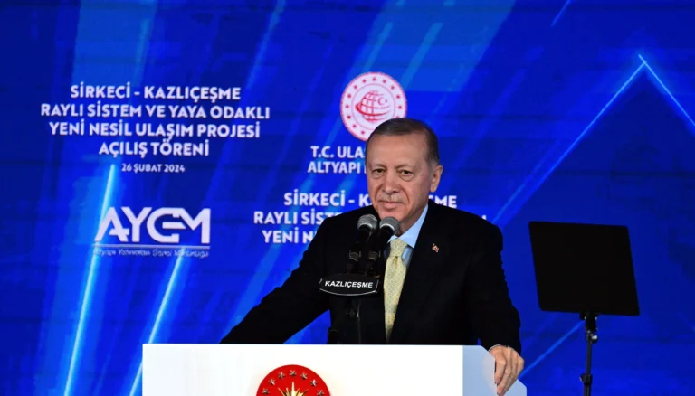 Cumhurbaşkanımız Erdoğan, “Sirkeci-Kazlıçeşme Raylı Sistem ve Yaya Odaklı Yeni Nesil Ulaşım Projesi”nin açılışında konuştu