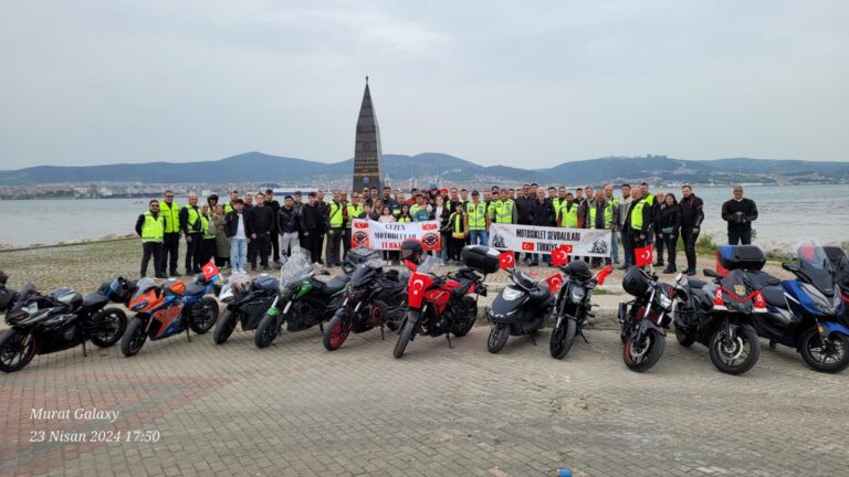 Gölcüklü motorsikletciler, 19 Mayıs’ta kortej hazırlığında