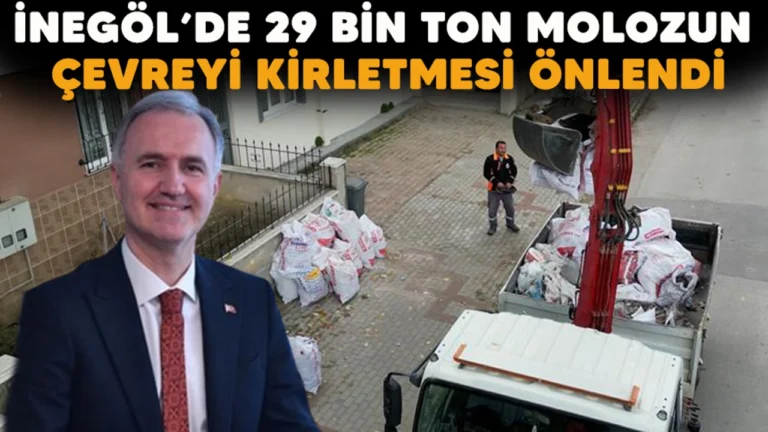 Bursa İnegöl Belediyesi,1 yılda 29 bin ton molozun çevreyi kirletmesini önledi