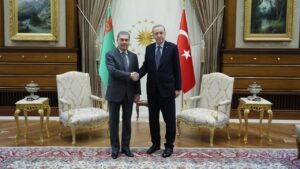 Cumhurbaşkanı Erdoğan Berdimuhammedov ile görüştü
