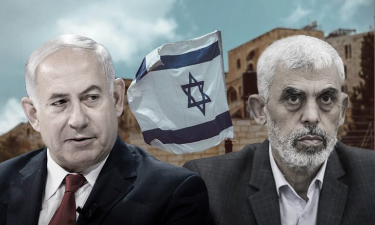 Katil Netanyahu ve Filistinli lider Sinvar: Biri batıyor diğeri yükseliyor