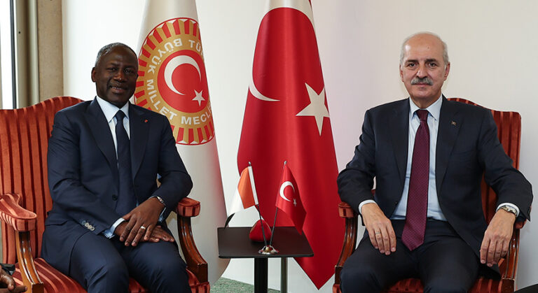 TBMM Başkanı Kurtulmuş, Fildişi Sahili Ulusal Meclisi Başkanı Bictogo ile görüştü