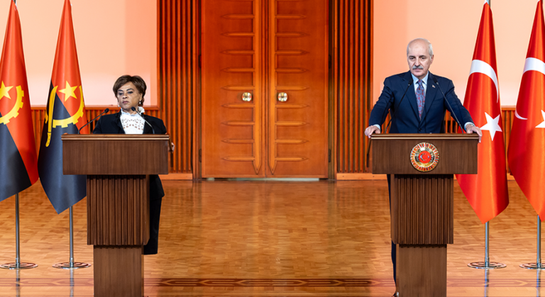 TBMM Başkanı Kurtulmuş, Meclis’te Abgola Meclis Başkanı CerQueira ile görüştü