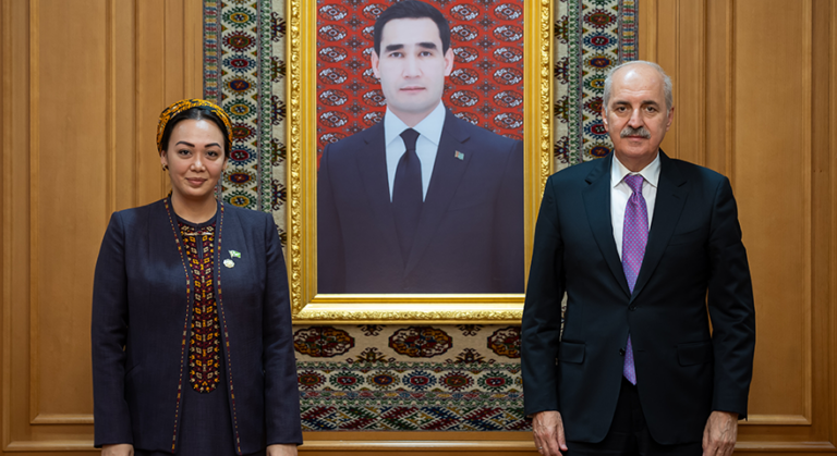 TBMM Başkanı Numan Kurtulmuş, Türkmenistan Meclis Başkanı Gulmanova ile görüştü