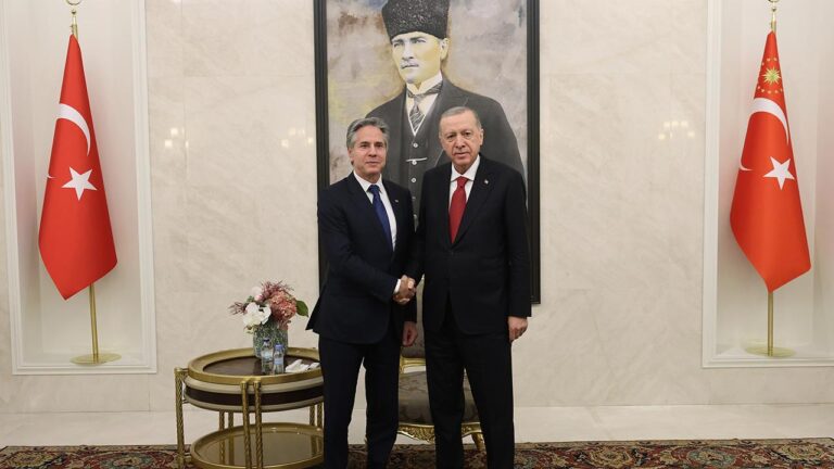 Cumhurbaşkanı Erdoğan, ABD Dışişleri Bakanı Blinken’ı kabul etti