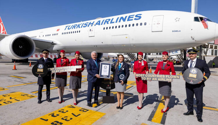 Guinness Dünya Rekorları’nın kriterlerine göre, THY, son 12 ayın aktif rotalarını yansıtan 120 ülkeye uçuşla rekor kırdı