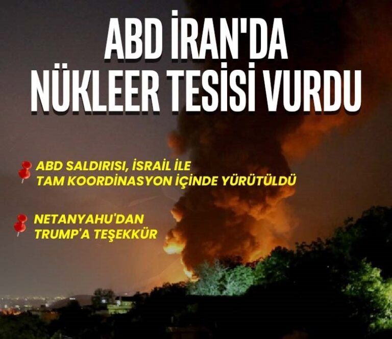 ABD Başkanı Donald Trump, “İran’da Fordo, Natanz ve İsfahan olmak üzere üç nükleer tesisi vurduk”