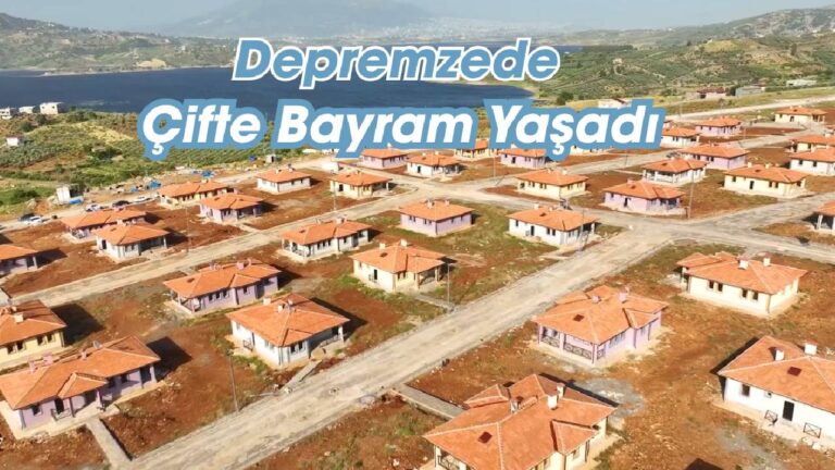 Kahramanmaraş’ta deprem konutlarını teslim alan depremzedeler çifte bayram yaşadı.