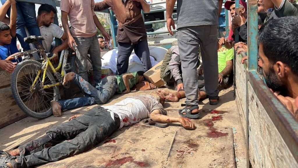 Soysuz katil İsrail ordusu, önce aç bırakıp sonra yardım bahanesiyle katliam yapıyorlar…