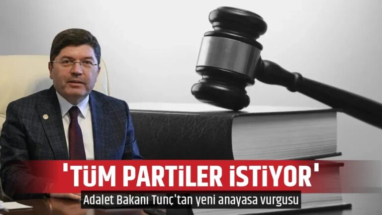 Adalet Bakanı Tunç, “Siyasi partilerin her birine sorduğumuz zaman hepsi yeni, demokratik bir anayasa istiyor.”