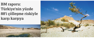 BM raporu: Türkiye’nin yüzde 88’i çölleşme riskiyle karşı karşıya