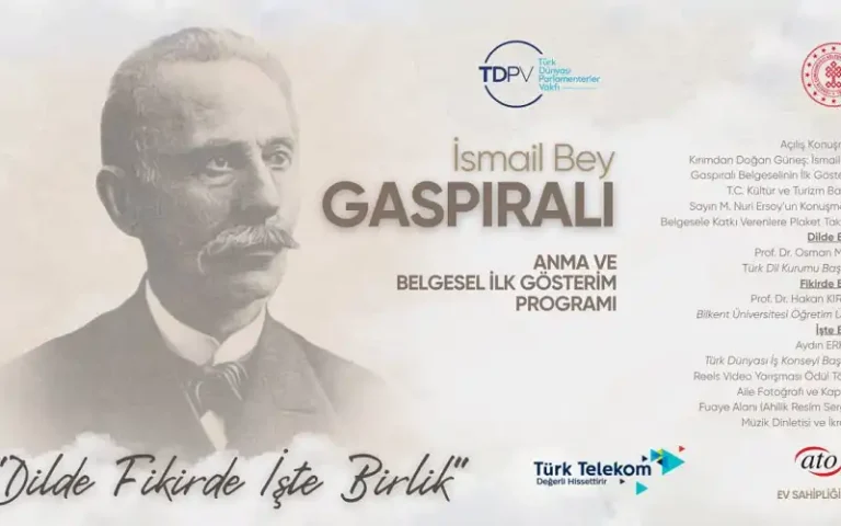 Türk Dünyası’nın öncü şahsiyetlerinden, büyük fikir ve eylem adamı İsmail Bey Gaspıralı, vefatının 111. yılında özel bir etkinlikle anıldı…