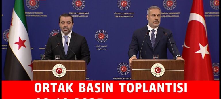 Dışişleri Bakanı Hakan Fidan, Suriye Dışişleri Bakanı Esad Hasan Şeybani’nin ortak basın toplantısından notlar…