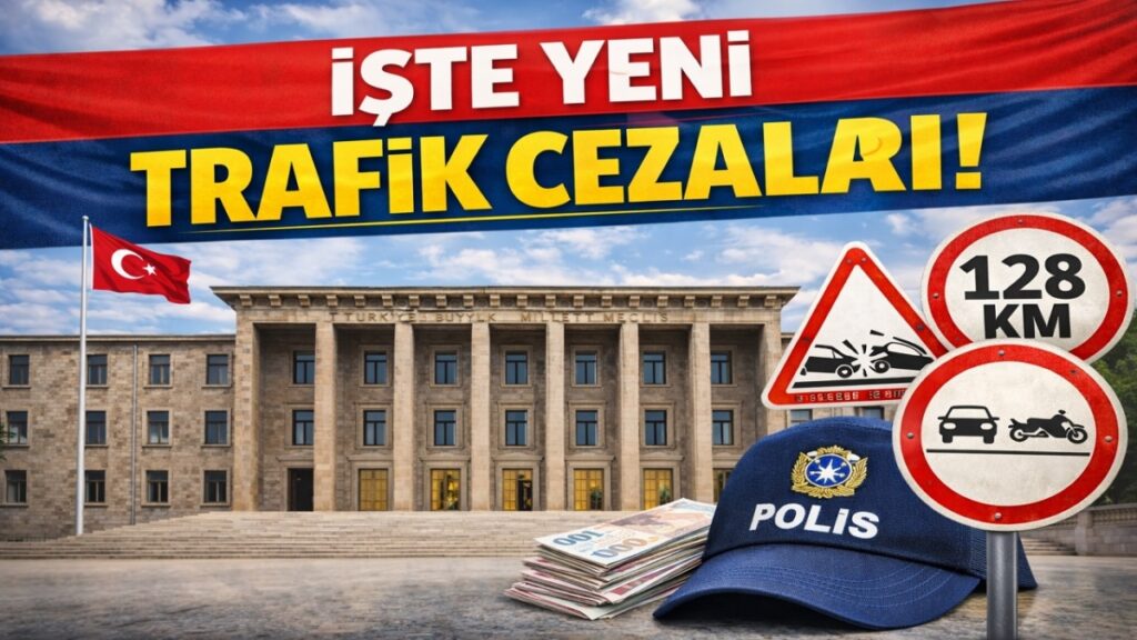 TBMM Genel Kurulu’nda kabul edilerek yasalaşan ve uygulanacak Trafik cezaları…