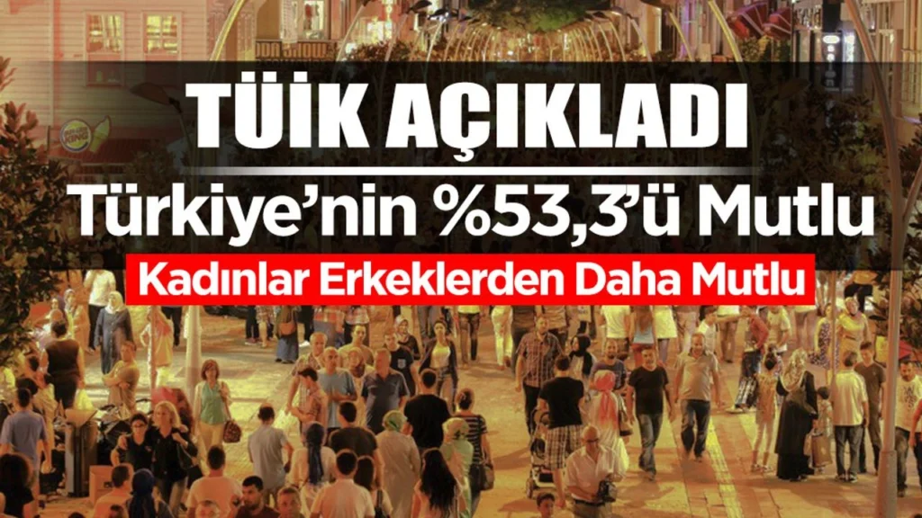 Yaşam Memnuniyeti Anketi’ne göre, Türkiye’de yaşayanların yüzde 53,3 mutlu olduğunu beyan etti…