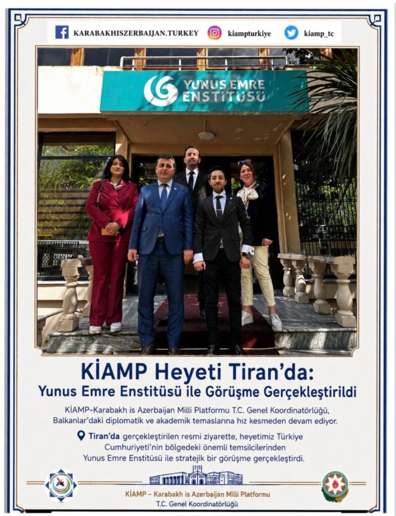 Tiran’da KİAMP ve Yunus Emre Enstitüsü Arasında Stratejik İş Birliği Görüşmesi